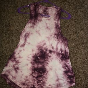 Maroon and white tie dye tunic!